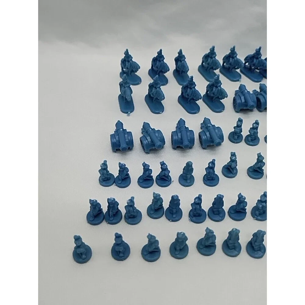 Set Of (60) 1993 Risk Blue Board Game Player Pieces